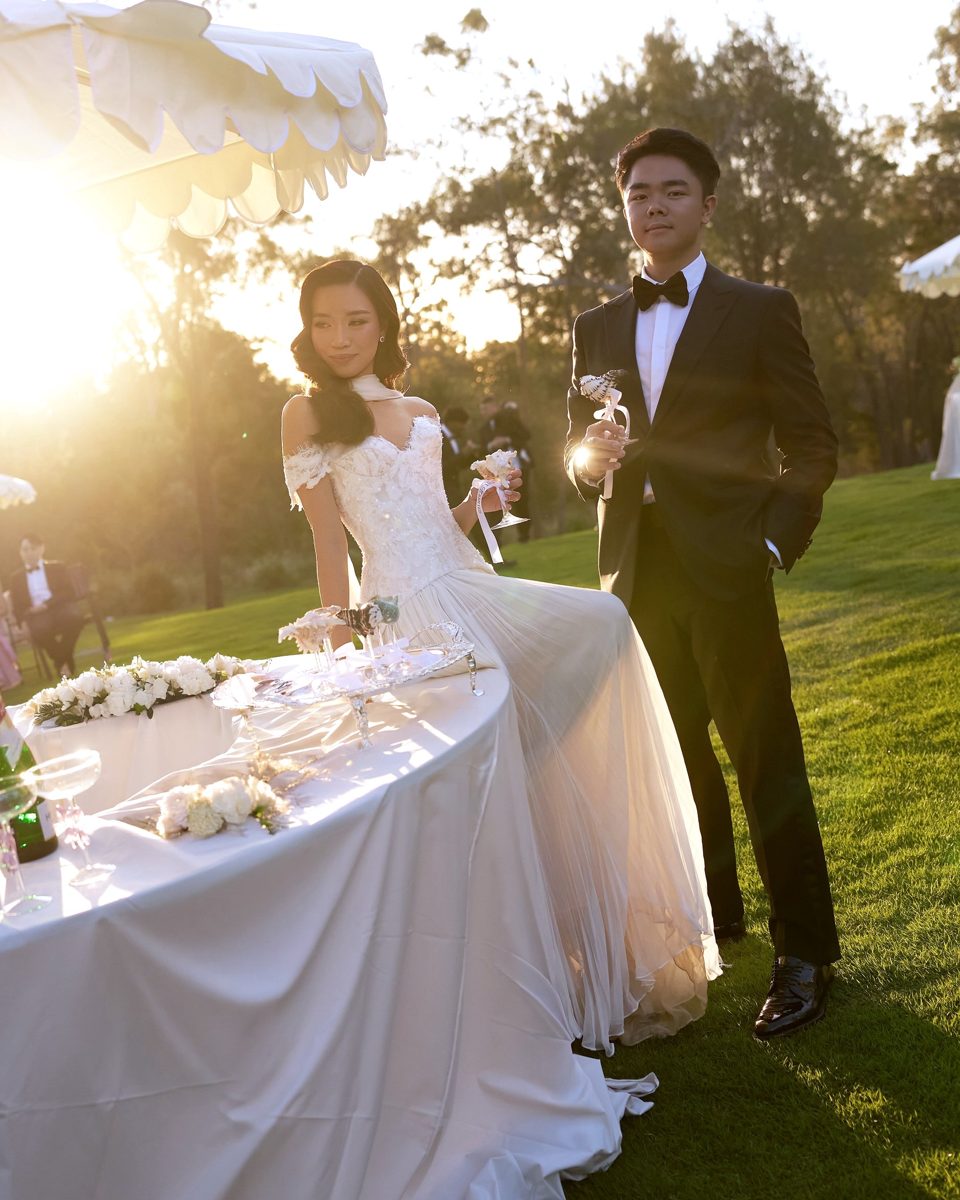Golden hour couple with Rumi Hires styling